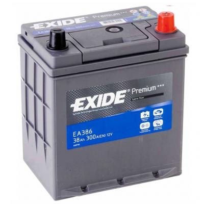 Exide Premium EA386 akkumulátor, 12V 38Ah 300A J+, japán